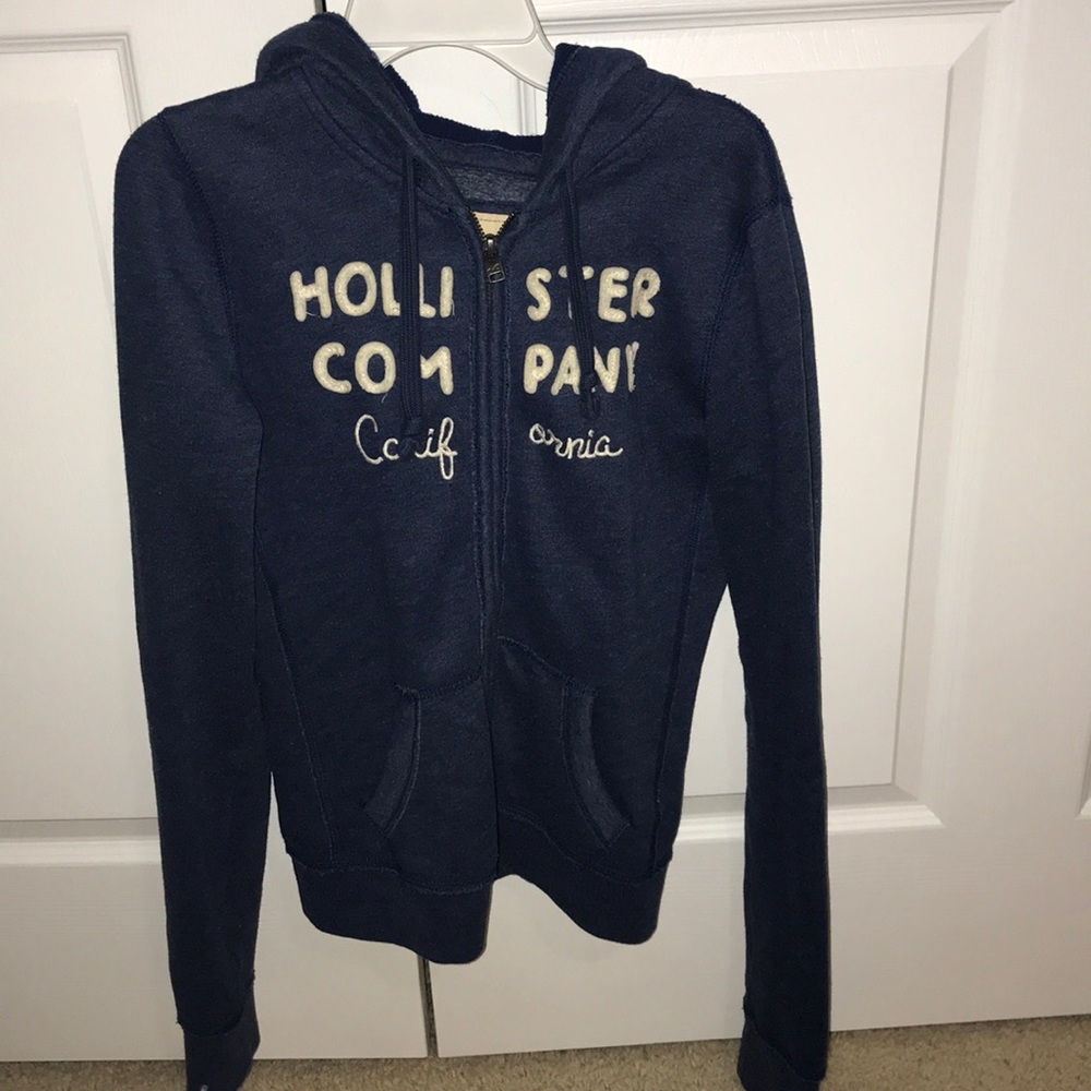 Blue Hollister Zip Sweatshirt